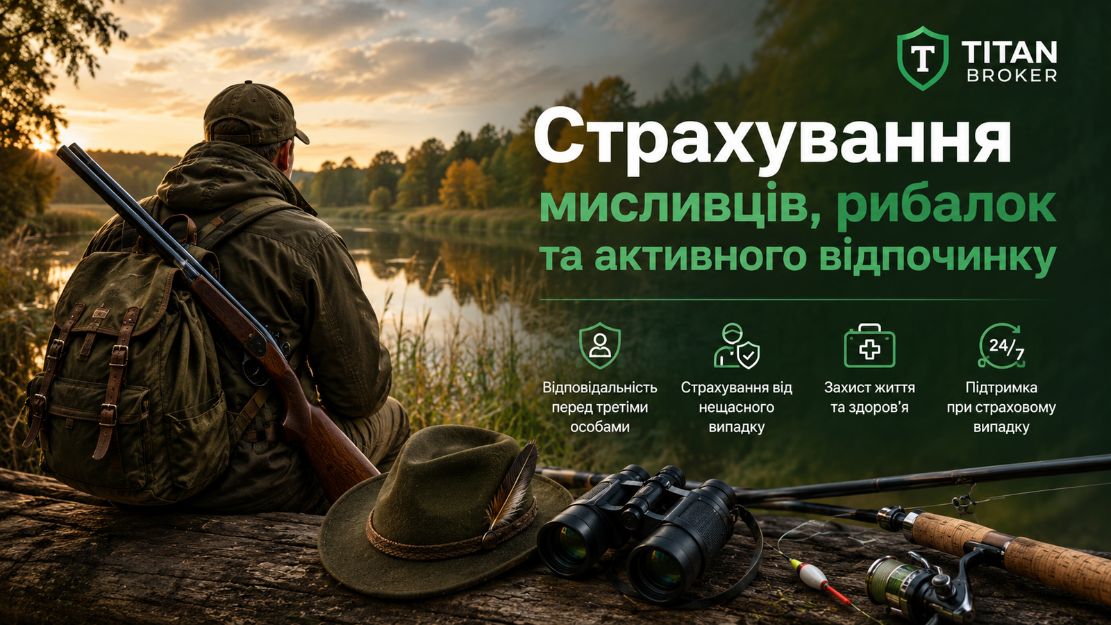 Страхування мисливців, рибалок та активного відпочинку в Україні