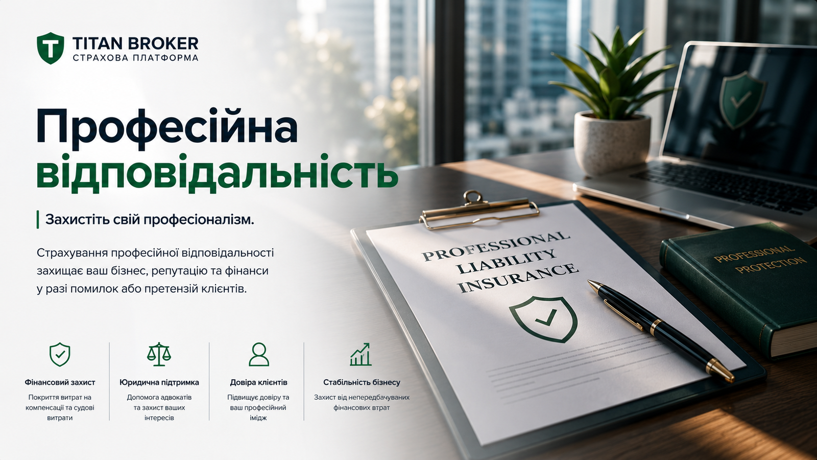 Страхування професійної відповідальності в Україні — захист бізнесу та фахівців | TITAN BROKER
