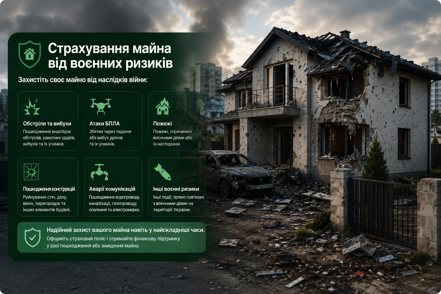 Страхування квартири, будинку, ремонту та домашнього майна в Україні — TITAN BROKER